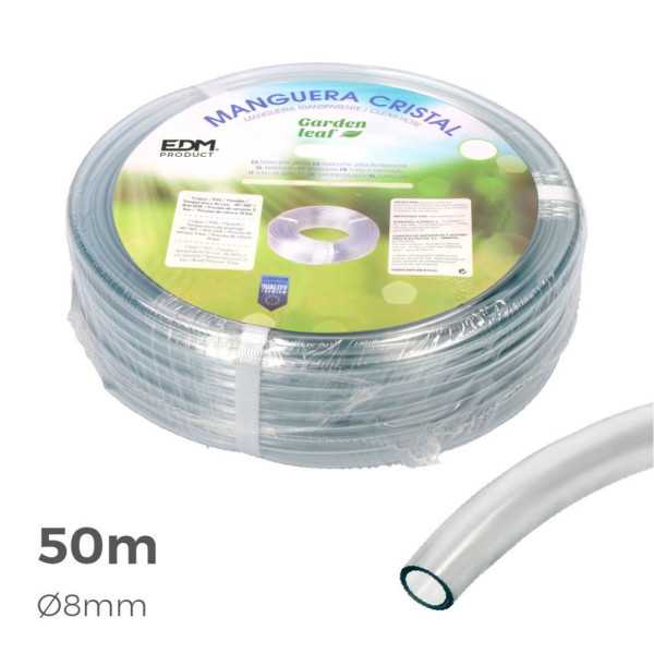 Manguera de Cristal Transparente Ø8 mm x 50 m EDM