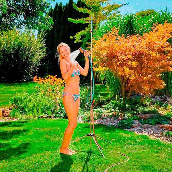 Ducha de Jardín Trio Sobre Trípode 220 cm GARDENA