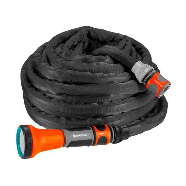 Kit Manguera Textil Liano Xtreme Ø13 mm, ½ pulg, 15 m GARDENA