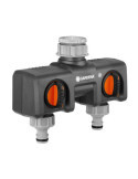 Distribuidor de 2 Vías con Adaptador ½ pulg - ¾ pulg y 1 pulg, Blister GARDENA