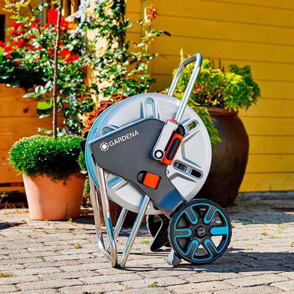 Carro de Metal con Manguera 25 m GARDENA