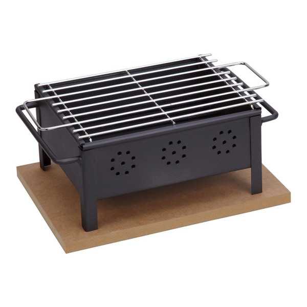 Barbacoa de Sobremesa con Parrila Inoxidable 25 x 20 cm SAUVIC