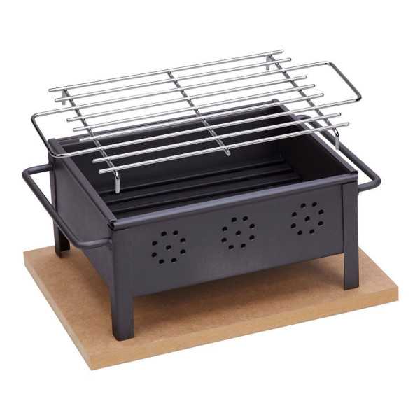 Barbacoa de Sobremesa con Parrila Inoxidable 25 x 20 cm SAUVIC