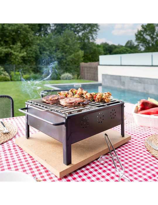 Barbacoa de Sobremesa con Parrila Inoxidable 25 x 20 cm SAUVIC