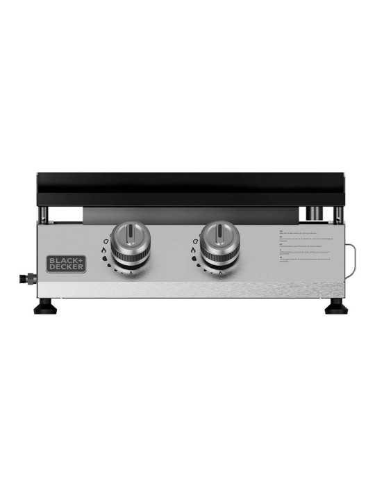 Plancha de Gas BXOP4900E con 2 Quemadores, 45 x 39 cm BLACK+DECKER
