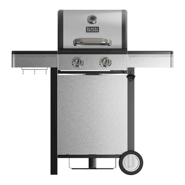 Barbacoa de Gas BXOG7200E con 2 Quemadores, 116 x 58 x 118,5 cm BLACK+DECKER