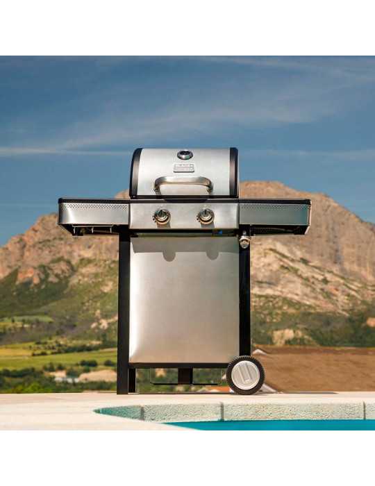 Barbacoa de Gas BXOG7200E con 2 Quemadores, 116 x 58 x 118,5 cm BLACK+DECKER