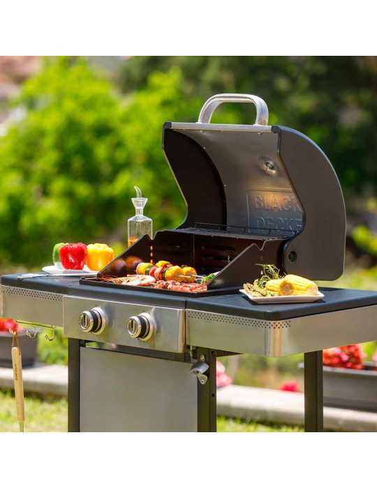Barbacoa de Gas BXOG7200E con 2 Quemadores, 116 x 58 x 118,5 cm BLACK+DECKER