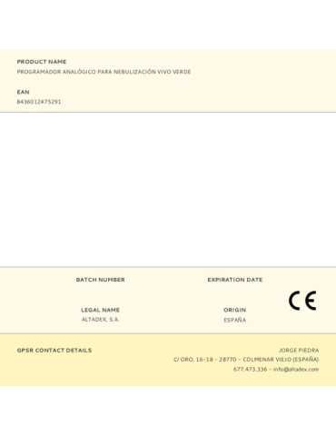 Programador de Riego Analógico para Nebulización VIVO VERDE 2