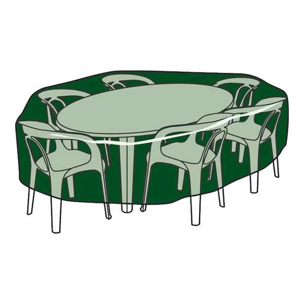 Funda de Protección, Cubre Mesa y Sillas, Ø205 x 90 cm, 100 g/m² ALTADEX