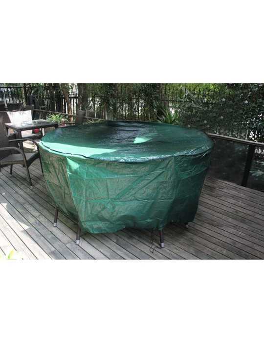 Funda de Protección, Cubre Mesa y Sillas, Ø205 x 90 cm, 100 g/m² ALTADEX