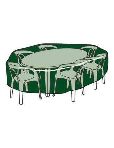 Funda de Protección, Cubre Mesa y Sillas, Ø205 x 90 cm, 240 g/m² ALTADEX
