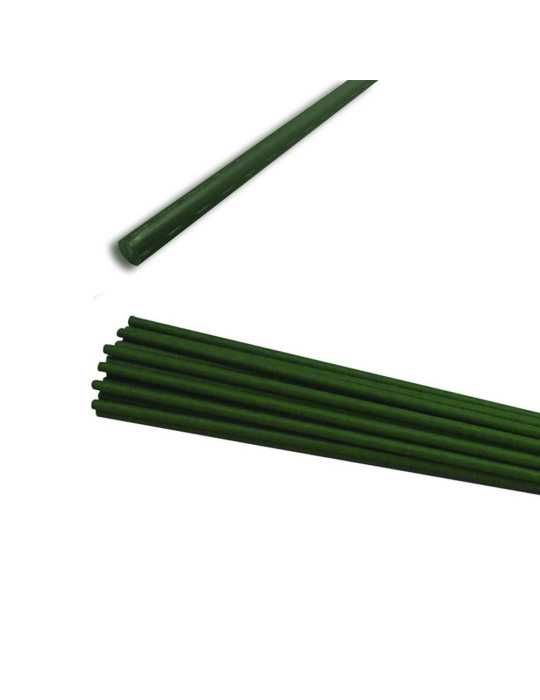 Lote de 24 Unidades Tutor de Plástico Verde para Plantas Ø1,1 x 120 cm GROW