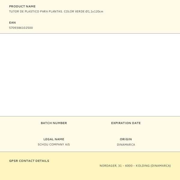 Lote de 24 Unidades Tutor de Plástico Verde para Plantas Ø1,1 x 120 cm GROW