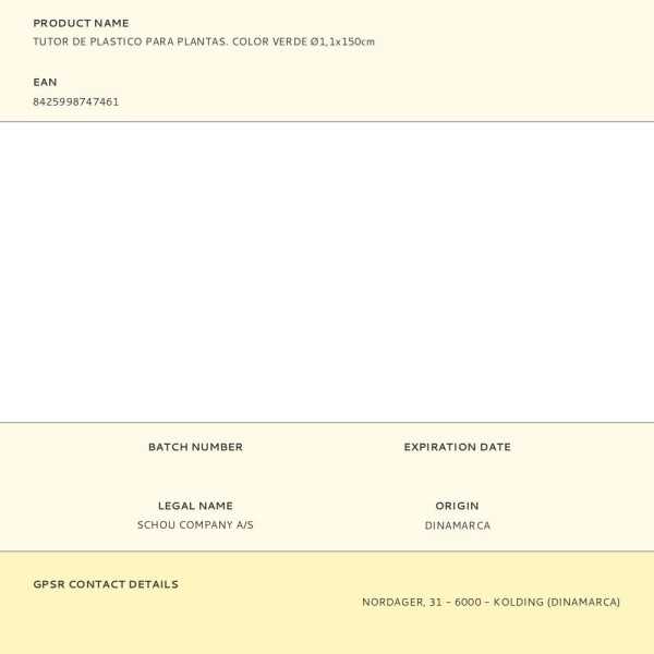 Lote de 24 Unidades Tutor de Plástico Verde para Plantas Ø1,1 x 150 cm GROW