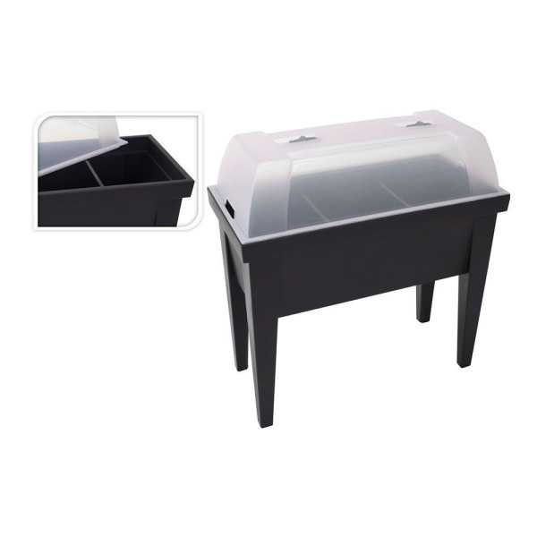 Invernadero tipo Mesa Color Negro 80 x 40 x 65 cm