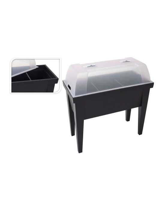 Invernadero tipo Mesa Color Negro 80 x 40 x 65 cm