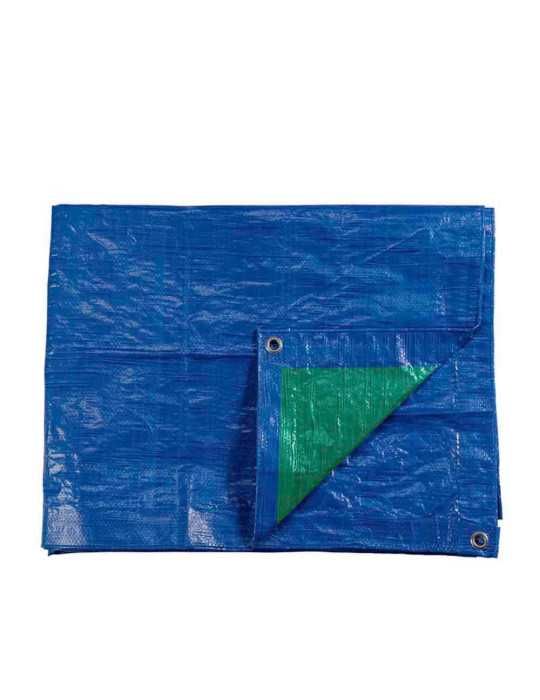 Toldo Polietileno de Doble Cara Color Azul/Verde, Densidad 90 g / m², 8 x 12 m EDM
