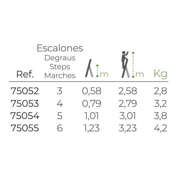 Escalera Domestica de Aluminio 6 Peldaños EDM