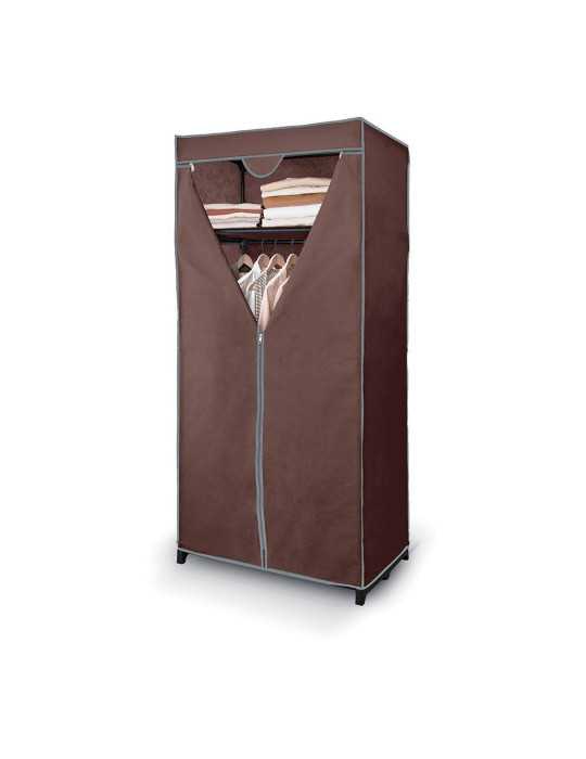 Armario Guarda Ropa de Tela con Estante 160 x 75 x 50 cm JOBGAR