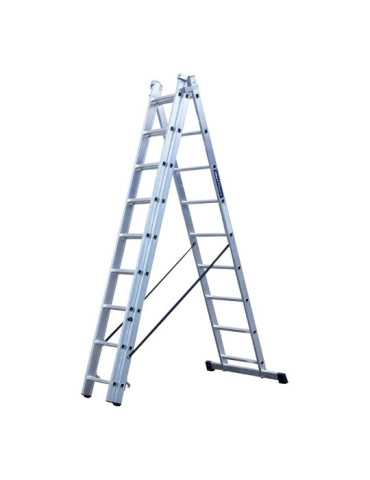 Escalera Transformable de Aluminio 3 x 9 Peldaños EDM 2