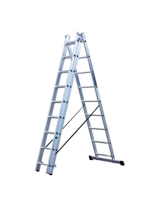 Escalera Transformable de Aluminio 3 x 9 Peldaños EDM