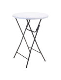 Mesa Redonda Plegable Color Blanco Ø80 x 110 cm