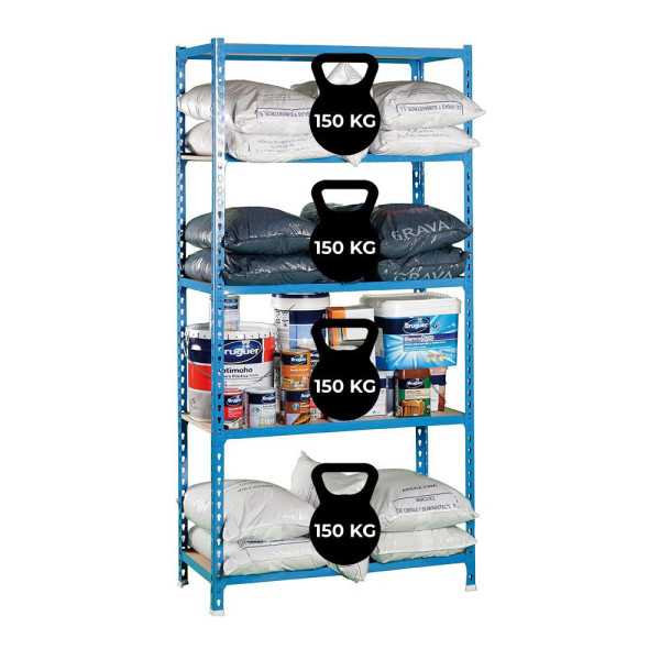 Estanteria Metalica sin Tornillos con Aglomerado Maderclick Plus 5/500 SIMON RACK