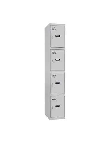 Taquilla Metalica Pro Simonlocker 1/4 300 Desmontada 4 Departamentos 30x50x180cm SIMON RACK