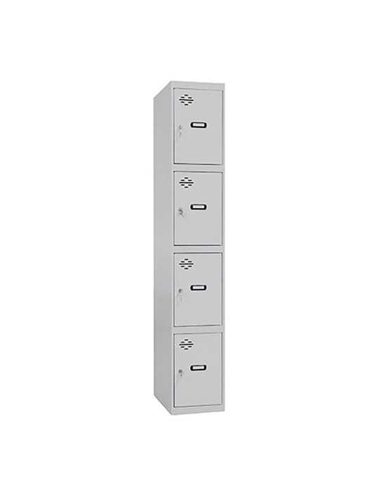 Taquilla Metalica Pro Simonlocker 1/4 300 Desmontada 4 Departamentos 30x50x180cm SIMON RACK