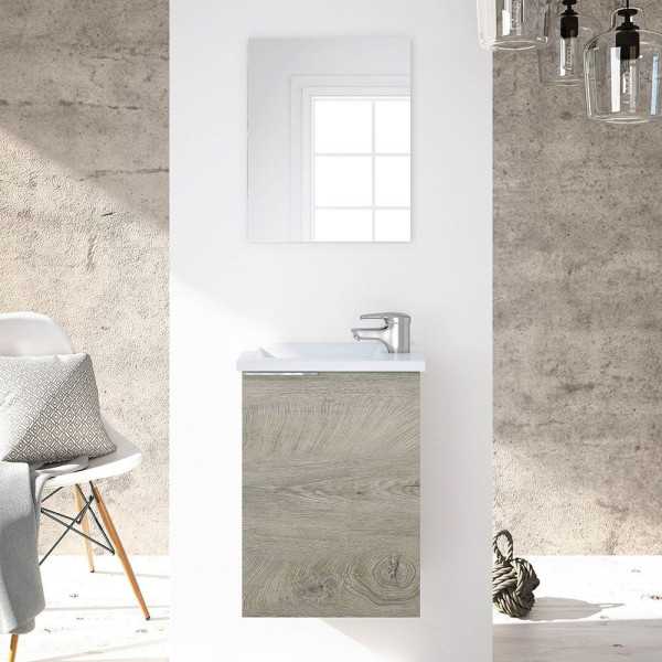 Mueble 40 1 Puerta+ Espejo + Lavabo Compact FORÉS/ARKIT