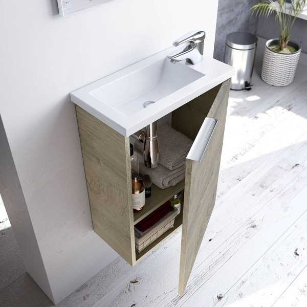 Mueble 40 1 Puerta+ Espejo + Lavabo Compact FORÉS/ARKIT