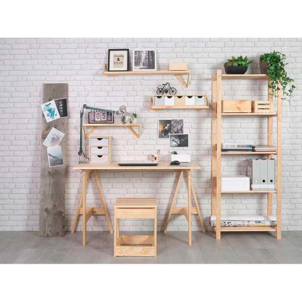 Estanteria Pino Serie Natura sin Barniz 100% Pefc Cert 171 x 65 x 30 cm ASTIGARRAGA