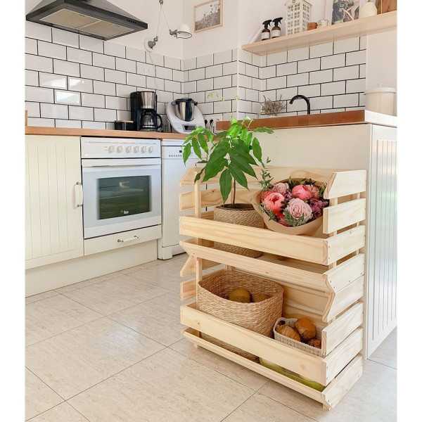 Caja Apilable Evolution Pino sin Barniz 100% Pefc Cert 60 x 28,5 x 35,3 cm ASTIGARRAGA