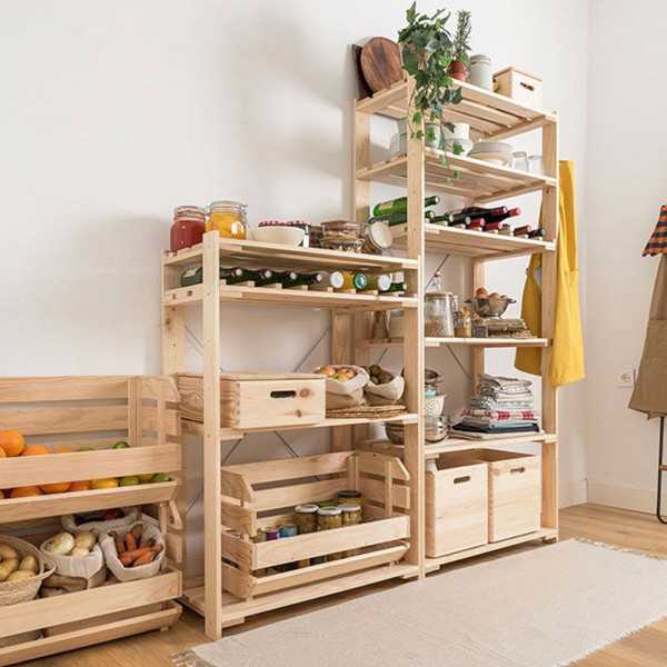 Estanteria Alistonada Evolution 5 Pino Macizo 76,5 x 38,5 x 174,5 cm ASTIGARRAGA