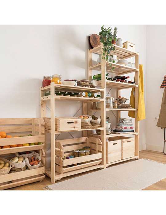 Estanteria Alistonada Evolution 5 Pino Macizo 76,5 x 38,5 x 174,5 cm ASTIGARRAGA