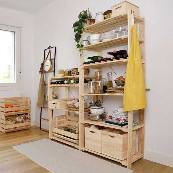 Estanteria Alistonada Evolution 5 Pino Macizo 76,5 x 38,5 x 174,5 cm ASTIGARRAGA