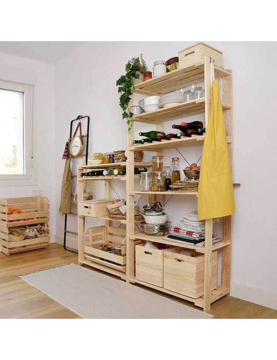 Estanteria Alistonada Evolution 5 Pino Macizo 76,5 x 38,5 x 174,5 cm ASTIGARRAGA