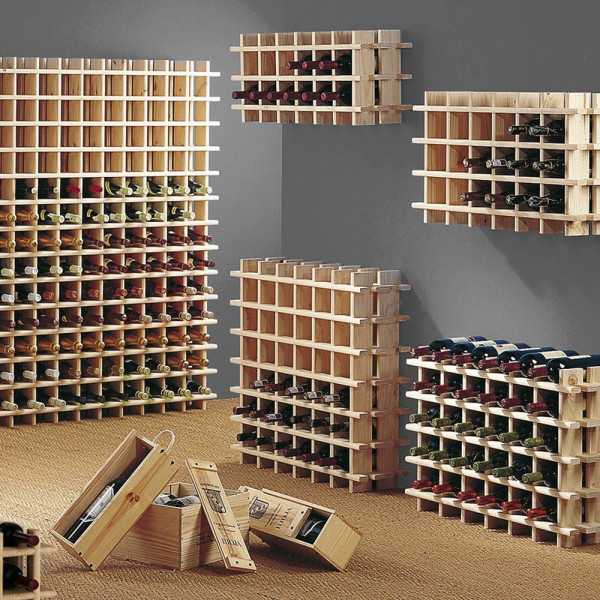 Botellero de Pino Macizo Evolutivo Rioja para 9 Botellas 43 x 22 x 32,5 cm ASTIGARRAGA