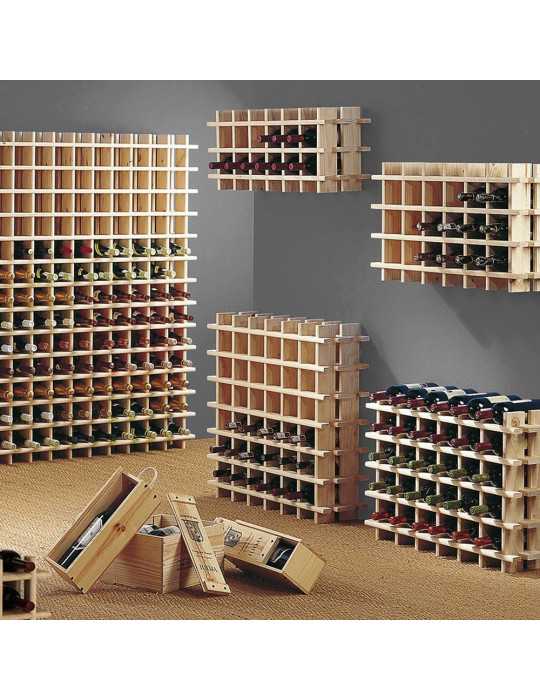 Botellero de Pino Macizo Evolutivo Rioja para 24 Botellas 75 x 22 x 54 cm ASTIGARRAGA