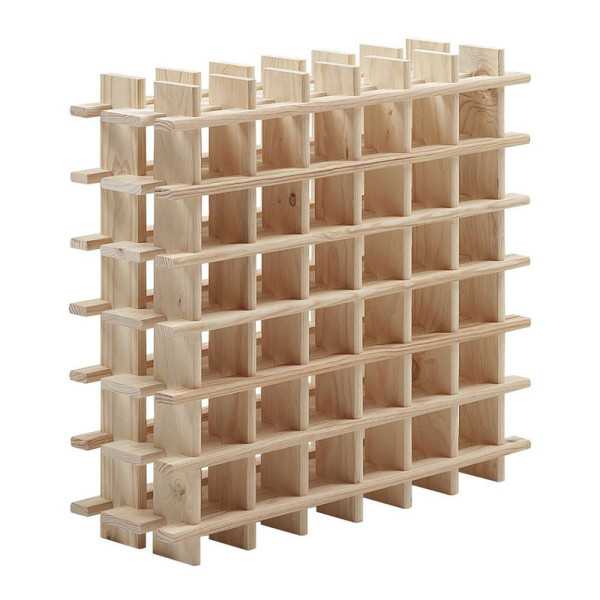 Botellero de Pino Macizo Evolutivo Rioja para 36 Botellas 75 x 22 x 75 cm ASTIGARRAGA