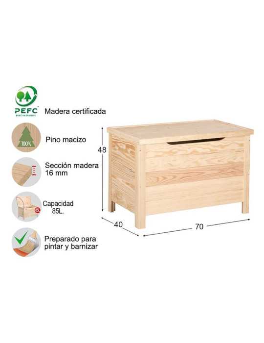 Baul de Pino 70 x 48 x 40 cm ASTIGARRAGA