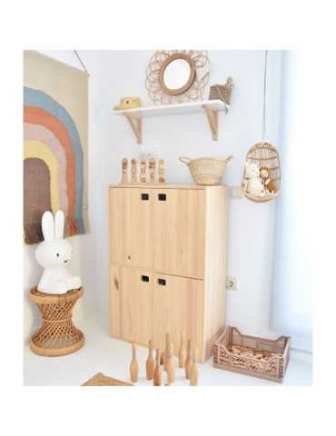 Mueble Dinamic 4 Puertas Pino Macizo 105,4 x 70,8 x 33 cm ASTIGARRAGA 2