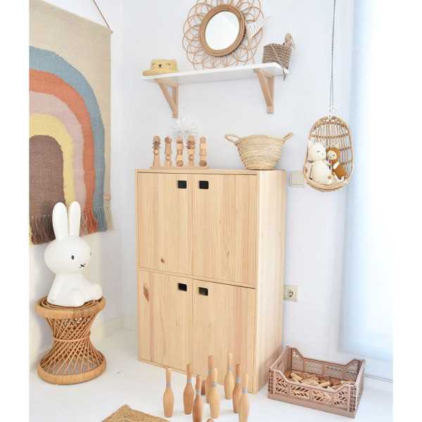 Mueble Dinamic 4 Puertas Pino Macizo 105,4 x 70,8 x 33 cm ASTIGARRAGA