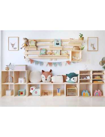 Estanteria Modular 6 Cubos Dinamic Pino Macizo 70,8 x 70,8 x 33 cm ASTIGARRAGA 2