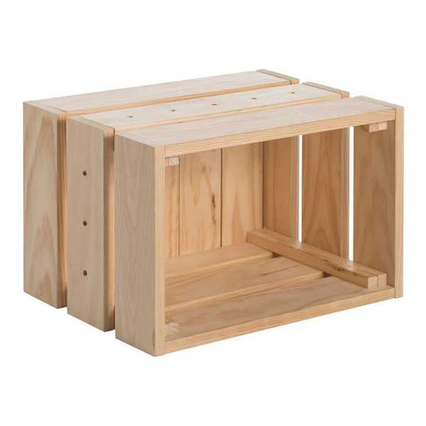 Caja de Pino Macizo sin Barniz, 46 x 31 x 24,5 cm ASTIGARRAGA