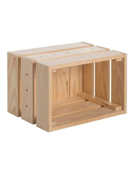 Caja de Pino Macizo sin Barniz, 46 x 31 x 24,5 cm ASTIGARRAGA