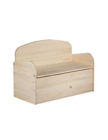 Banco Baúl Deco de Pino 90 x 62 x 38 cm ASTIGARRAGA