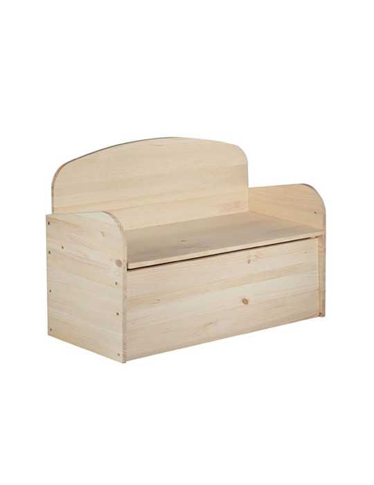 Banco Baúl Deco de Pino 90 x 62 x 38 cm ASTIGARRAGA