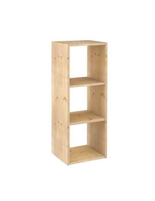 Estanteria Modular 3 Cubos Dinamic Pino Macizo 107 x 36,2 x 34 cm ASTIGARRAGA